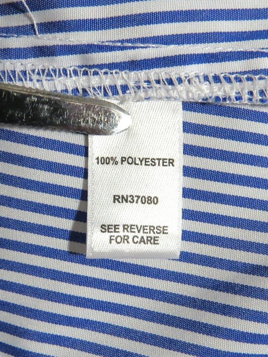 EST. 1946 Blue & White Striped Button-Front Blouse Size 18/20W - Picture 9 of 10